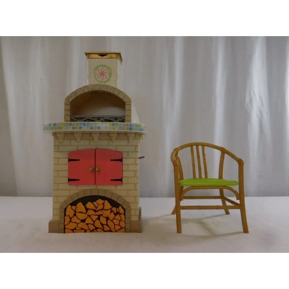 American Girl Lea Clark Rainforest Hut Camp Stove Fire Place Works + Chair‎